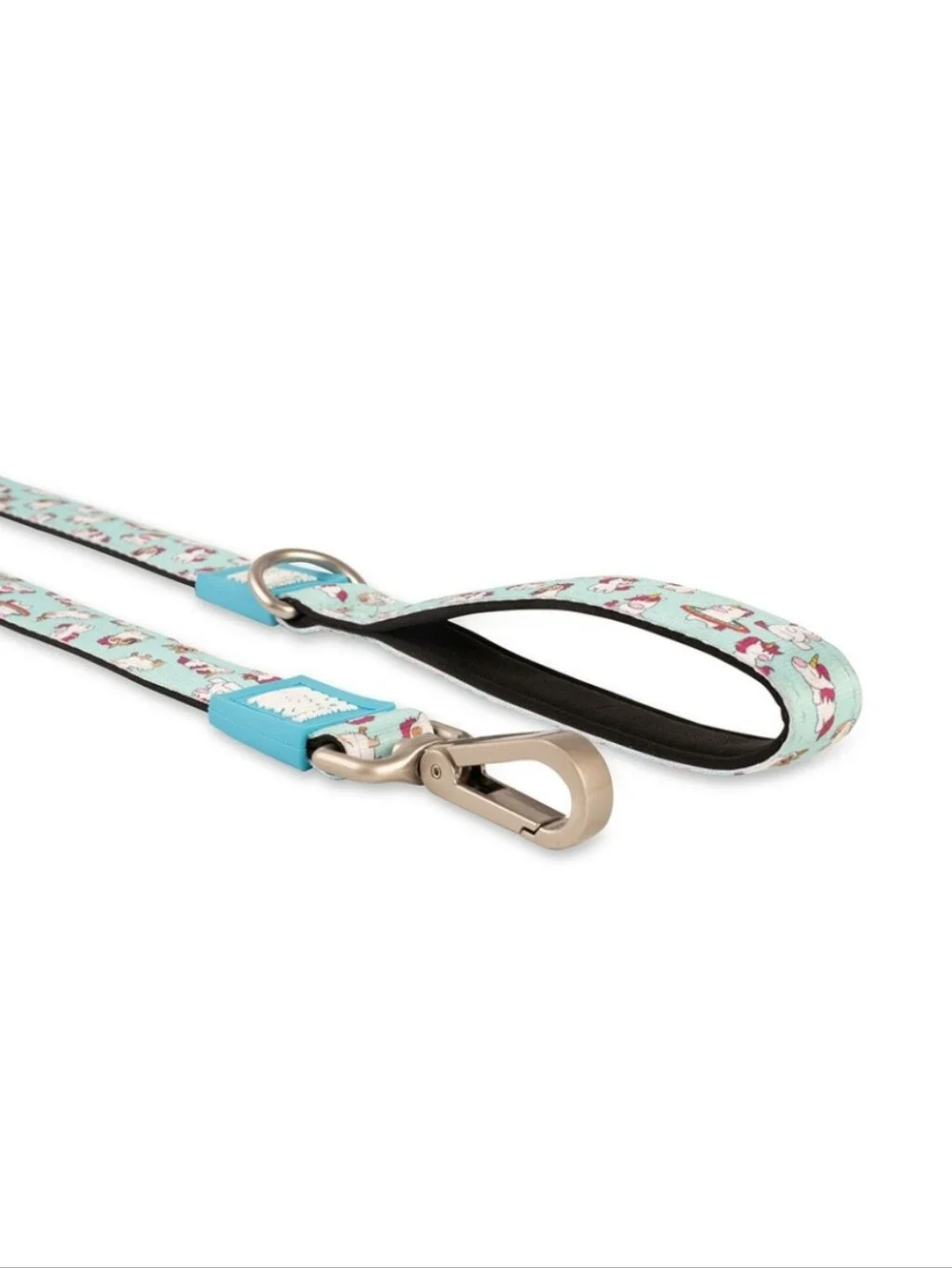 Max & Molly Unicorn Print Light Blue 4' Dog Or Cat Leash, NWT